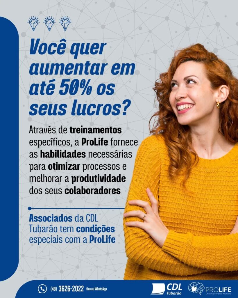 Associados da CDL Tubarão tem condições especiais com a ProLife - ProLife Psicologia - prolife - prolife,psicologo,psicologo tubarao,psicanalista tubarao,treinamento de funcionarios Associados da CDL Tubarão tem condições especiais com a ProLife - ProLife Psicologia - prolife - prolife,psicologo,psicologo tubarao,psicanalista tubarao,treinamento de funcionarios